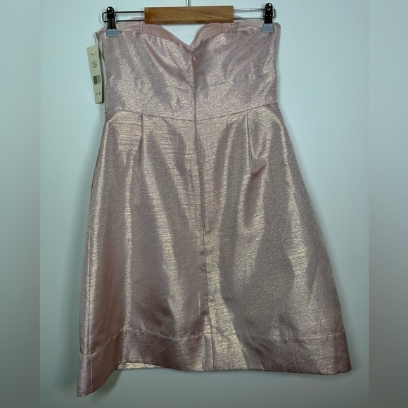 ELIZA J Light Pink Metallic Mini Dress with Bow Accent Size 6 - Picture 11 of 11